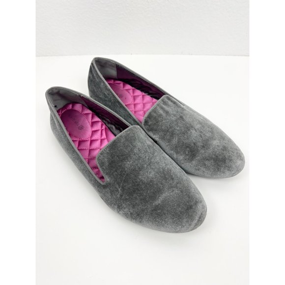 Birdies Shoes - BIRDIES Gray Velvet The Starling Slipper Loafer Flats, Size 9